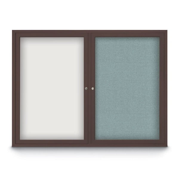 Corkboard, 24"x36", Buff/Bronze